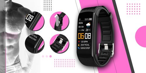 Smartband Giewont Fit&GO Duo GW200-4 - Black + Pasek Think Pink na Arena.pl