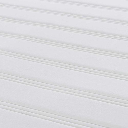 Materac do łóżka z materacem Jasnoszary 140 x 200 cm tkanina na Arena.pl