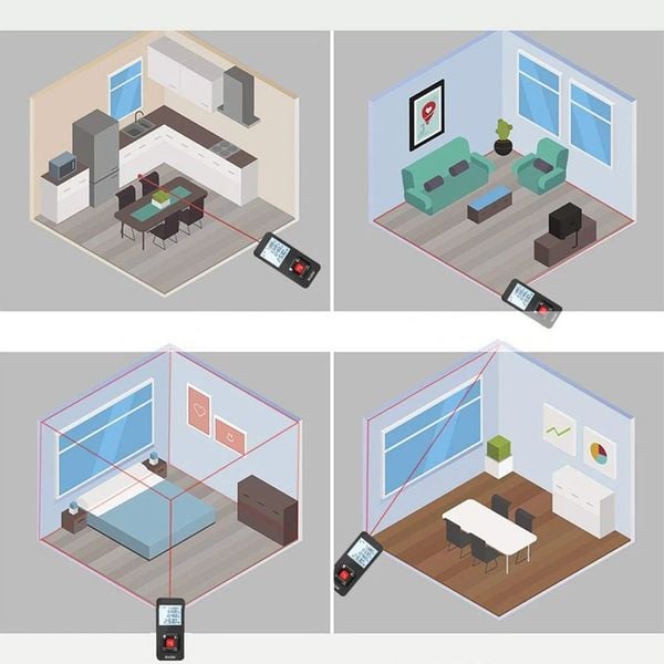 Dalmierz HILDA HD-S50 50M Miernik Odległości Cyfrowy Laserowy Akumulatorowy zdjęcie 2