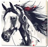 Obraz 90x90cm Koń na Słuchawie