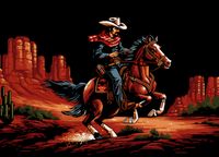 Plakat 18x13cm Galop przez Prerię