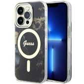 Guess GUHMP14LHTMRSK iPhone 14 Pro 6.1" czarny/black hardcase Golden Marble