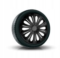 Komplet kołpaków uniwersalnych Strong Black mat 15