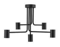 5-ramienna lampa sufitowa Luis do przedpokoju czarna