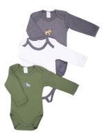 Body chłopięce z długim rękawem zwierzątka 3PAK 68 YOCLUB