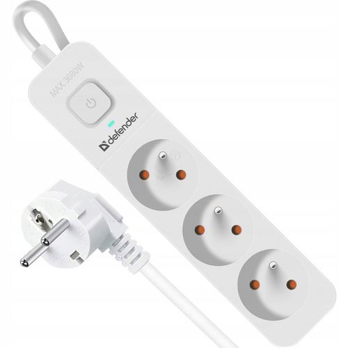Przedłużacz Listwa Antyprzepięciowa 3 Gniazda 1,5m Zasilająca z Włącznikiem na Arena.pl