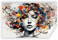 Fototapeta PREMIUM STRUKTURA ZMYWALANA obraz kobiety TAPERTA NA WYMIAR