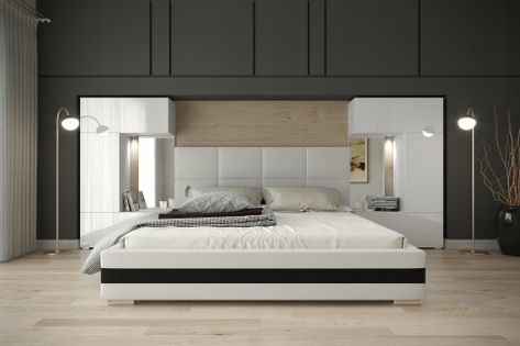 Sypialnia W Zabudowie Łóżko Opcja LED Panama 1