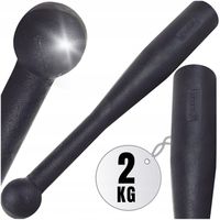 Maczuga żeliwna do ćwiczeń clubbell do ćwiczeń pałka obciążenie KAWMET 2 kg