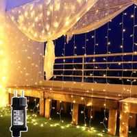 Kurtyna świetlna zewnętrzna duża 4x2m 700 LED timer Oświetlenie Świąteczne