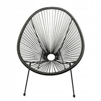 krzesło wypoczynkowe k15-fx technorattan czarny