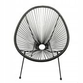 krzesło wypoczynkowe k15-fx technorattan czarny