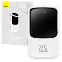 baseus qpow digital display powerbank z szybkim ładowaniem 10000mah
