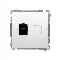 Simon Basic Gniazdo komputerowe 1xRJ45 kat.6 biały BM61.01/11 KONTAKT