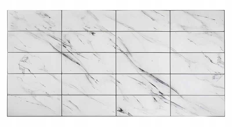 Panele Ścienne PCV Marmur Biały imitacja 3D płytki ścienne PCV White Marble zdjęcie 1
