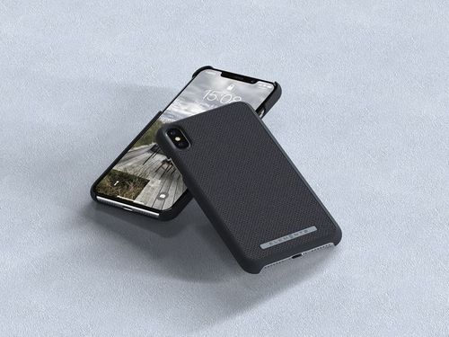 Materiałowe etui do iPhone Xs Max (Dark Grey) na Arena.pl