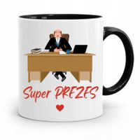 Dla Prezesa Viceprezesa Kubek Czarny Na Prezent Z Nadrukiem Ze Zdjęciem