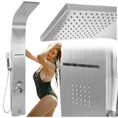 Bateria panel prysznicowy niklowany