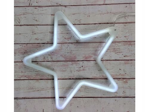 GWIAZDA NEON LED ZIMNO BIAŁA 30CM na Arena.pl