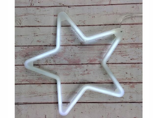 GWIAZDA NEON LED ZIMNO BIAŁA 30CM zdjęcie 3