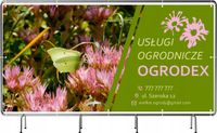 BANER REKLAMOWY 130x80 cm różne wzory USŁUGI OGRODNICZE duży wybór