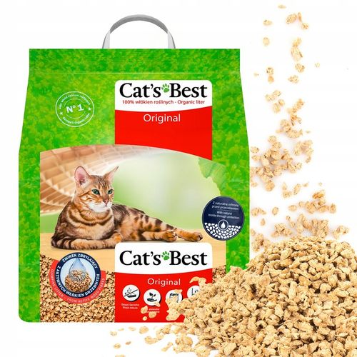 ŻWIREK DREWNIANY DLA KOTA CATS BEST ORIGINAL 10L ZBRYLAJĄCY NATURALNY EKO na Arena.pl