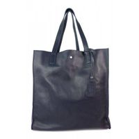 TOREBKI SKÓRZANE ZE SKÓRY NATURALNEJ SHOPPER BAG GENUINE LEATHER NA RAMIĘ A4 GRANATOWA GL46BS
