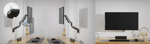 Gazowy Uchwyt do Monitora TV Telewizora ścienny 13-32 cale Uniwersalny na Arena.pl