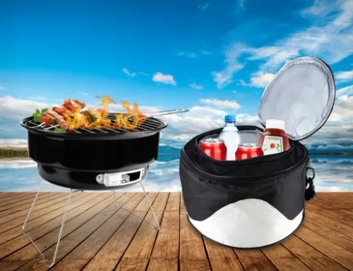 GRILL OGRODOWY Węglowy PRZENOŚNY GRILL MAŁY BARBEQUE TORBA na Arena.pl