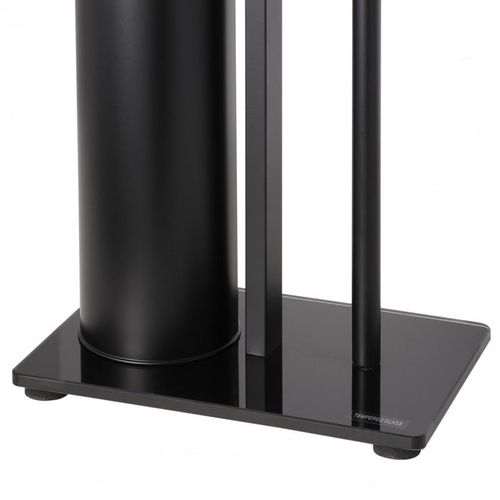 Wolnostojący czarny stojak na szczotkę WC z uchwytem na papier toaletowy na Arena.pl