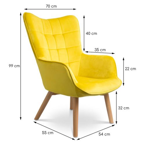 FOTEL GRELLA MUSTARD na Arena.pl