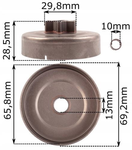 BĘBEN KOSZ + SPRZĘGŁO DO STIHL 017 018 019 021 023 025 MS170 MS171 MS230 na Arena.pl