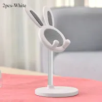 Uroczy Króliczek - Stojak na Telefon Komórkowy na Biurko 2pcs-White