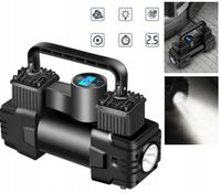 150PSI Kompresor Samochodowy 12V 60l/min Wyświetlacz LCD 4 manometry 150 W