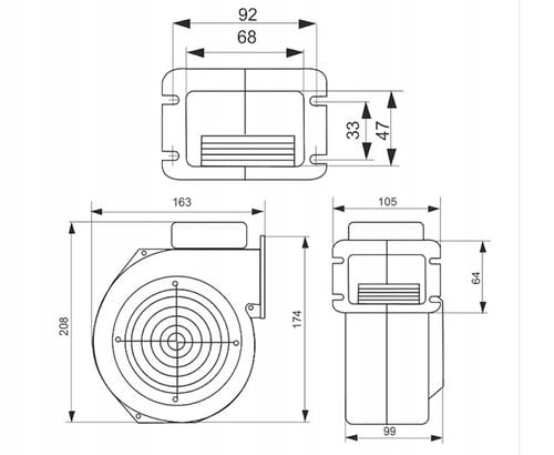 Dmuchawa Wentylator do kotła pieca z podajnikiem WPA x6 / WBS 6a Domer na Arena.pl