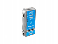 Lanberg NT-0403 Tester Kabli RJ45 RJ11 USB PoE LED, Niebieski