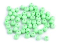 KORALIKI PLASTIK COLOR ZIELONY PASTEL 6MM 30SZT