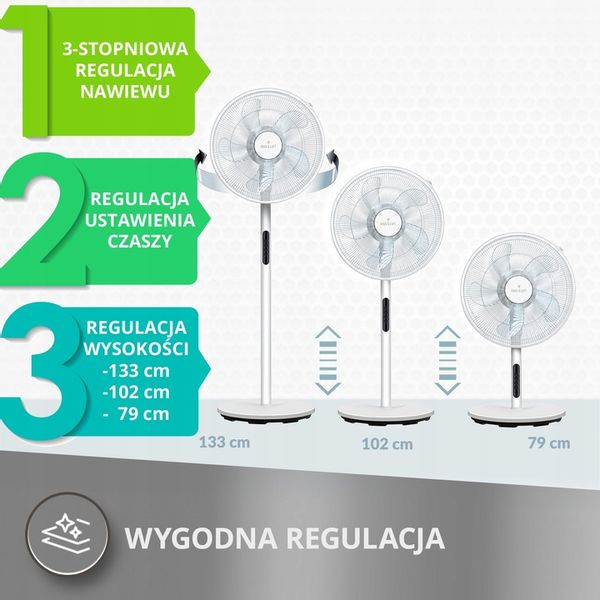 Wentylator stojący podłogowy wiatrak biały 3w1 Haus & Luft HL-WP-01 zdjęcie 7