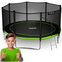 Trampolina ogrodowa 13ft/404cm z siatką zewnętrzną i drabinką Neo-Sport