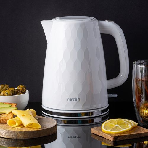 Biały Czajnik elektryczny RAVEN EC025B 1,7 l 2200W na Arena.pl