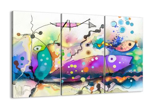 Obraz Na Płótnie - Ryby Pastele  - 105X70 Cm - Ce105X70-4096 na Arena.pl