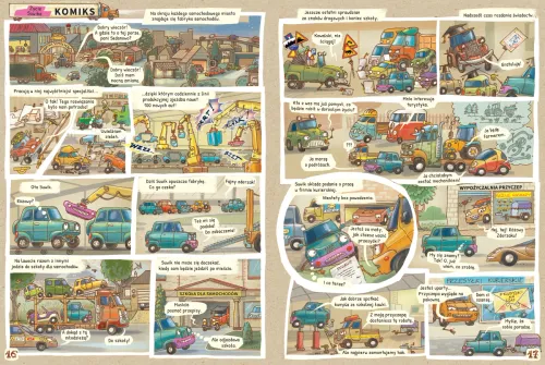 Ilustrowany komiks dla dzieci - Fakty i plotki o autach - Książka bajka na Arena.pl