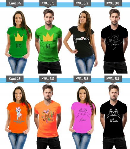Koszulki z nadrukiem dla Par Prezent Mąż Żona na Arena.pl