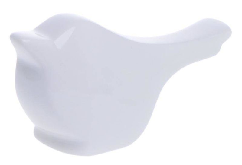 Ptaszek mały biały ceramiczny zdjęcie 1