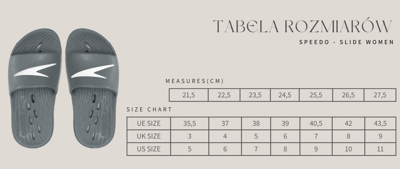 Klapki basenowe antypoślizgowe damskie Speedo Slides rozmiar 35,5 zdjęcie 3