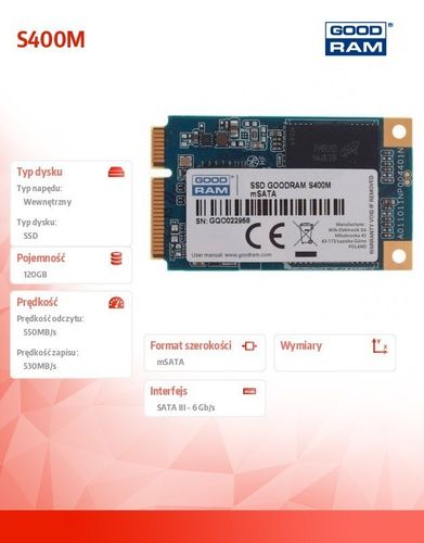 Dysk S400M 120GB mSATA3 na Arena.pl