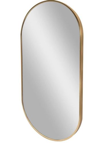 Lustro Elipsa 75x40cm złote GX06 ścienne owalne łazienkowe do salonu sypialni loftowe Industrialne minimalistyczne na Arena.pl