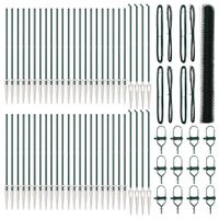 Ogrodzenie z słupkami Zielony 1.6 x 100 m Stal pokryta PCV