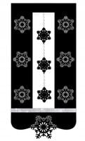 R8 Panel EKRAN ŚWIĄTECZNY nowoczesny ŚNIEŻYNKI firana glamur 60x130