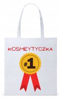Dla Kosmetyczki Na Prezent Torba Eco Biała Shopper Z Nadrukiem Ze Zdjęciem